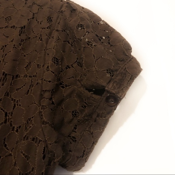 Apt. 9 Floral Lace Button-up Midi Dress Brown - Picture 7 of 8